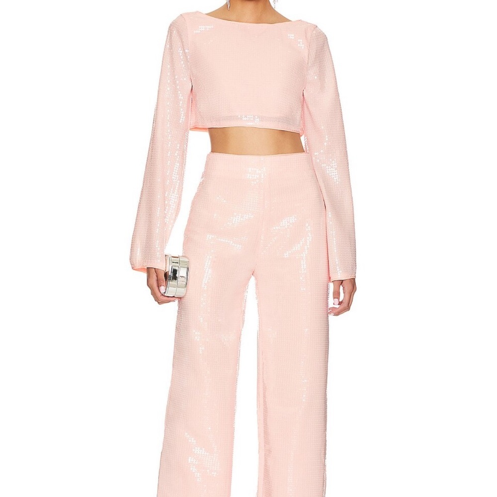 Leighton Sequin Set in Champagne Pink
